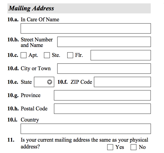 Sponsor Mailing Address
