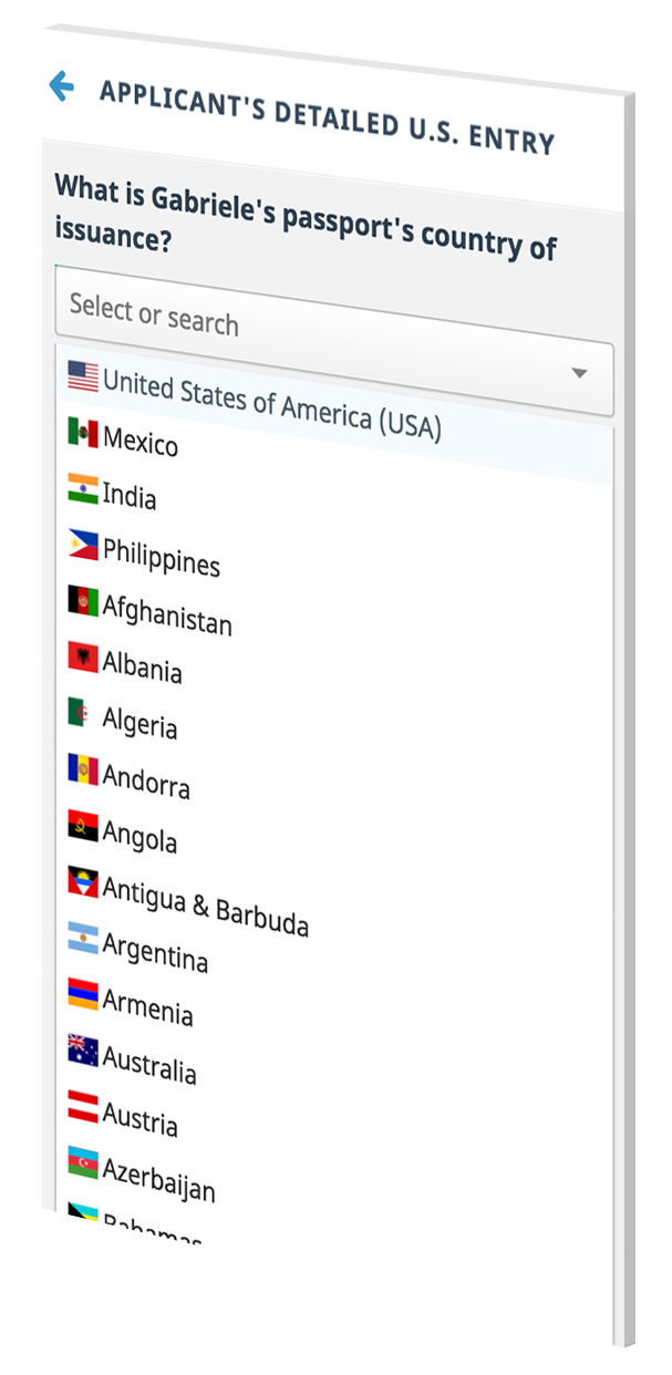 USCIS accepted country list