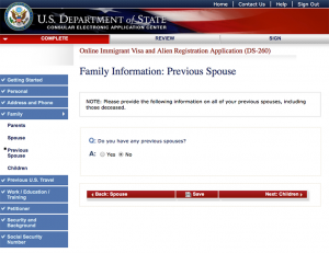 DS-260: Spouse Information